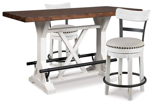 Valebeck Counter Height Dining Table and 2 Barstools - furniture place usa