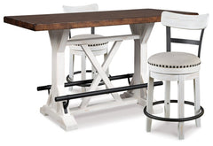 Valebeck Counter Height Dining Table and 2 Barstools - furniture place usa