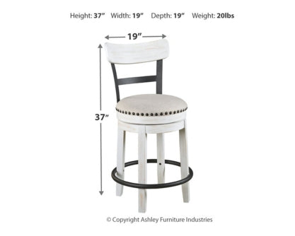 Valebeck Counter Height Dining Table and 2 Barstools - furniture place usa