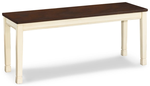Whitesburg Dining Table and 4 Chairs and Bench - furniture place usa