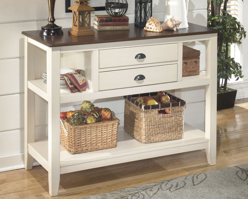 Whitesburg Dining Table and 4 Chairs with Storage - furniture place usa