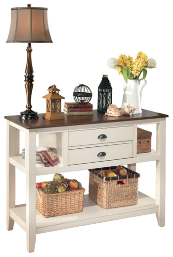 Whitesburg Dining Table and 4 Chairs with Storage - furniture place usa