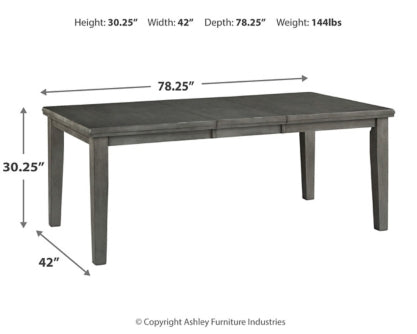 Hallanden Dining Table and 4 Chairs and Bench with Storage - furniture place usa