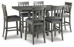 Hallanden Counter Height Dining Table and 6 Barstools - furniture place usa