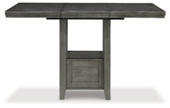 Hallanden Counter Height Dining Table and 6 Barstools with Storage - furniture place usa