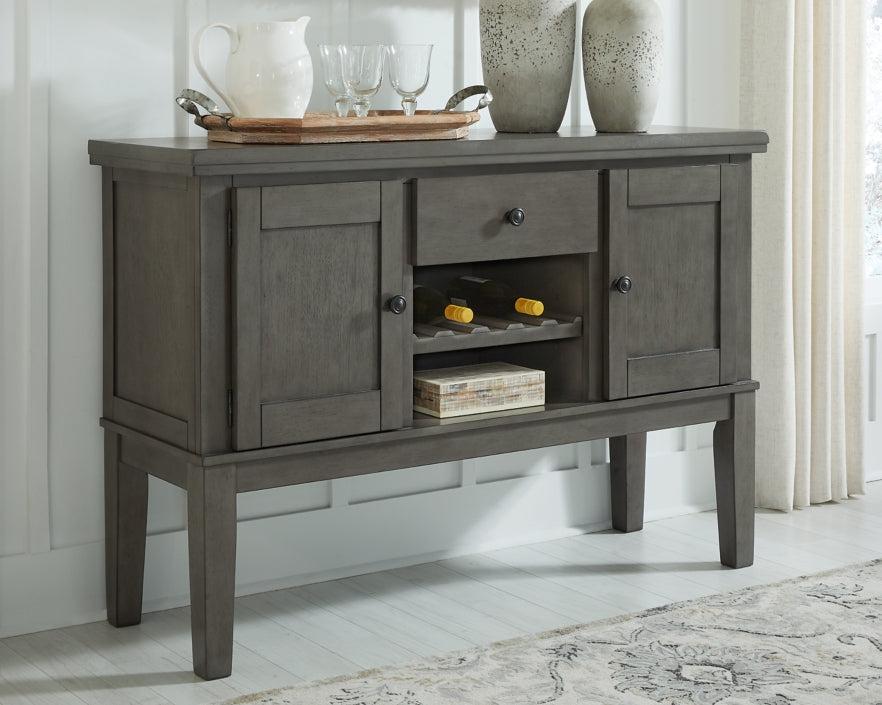 Hallanden Dining Table and 4 Chairs and Bench with Storage - furniture place usa