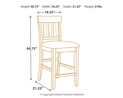 Ralene Counter Height Bar Stool (Set of 2) - furniture place usa