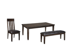 Haddigan Dining Table and 4 Chairs and Bench - furniture place usa