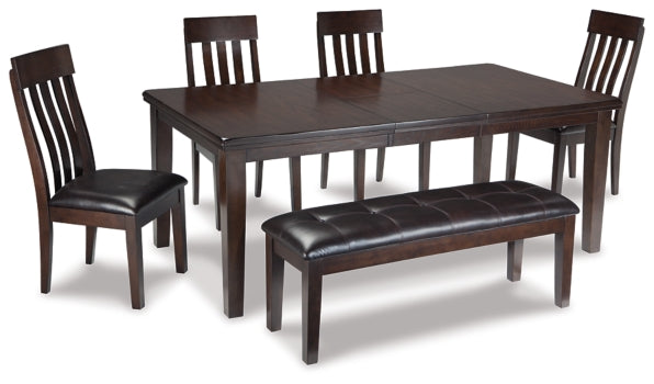 Haddigan Dining Table and 4 Chairs and Bench - furniture place usa