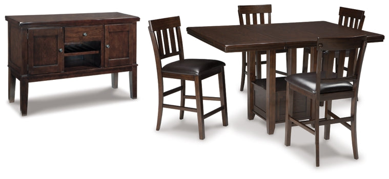 Haddigan Counter Height Dining Table and 4 Barstools with Storage - furniture place usa