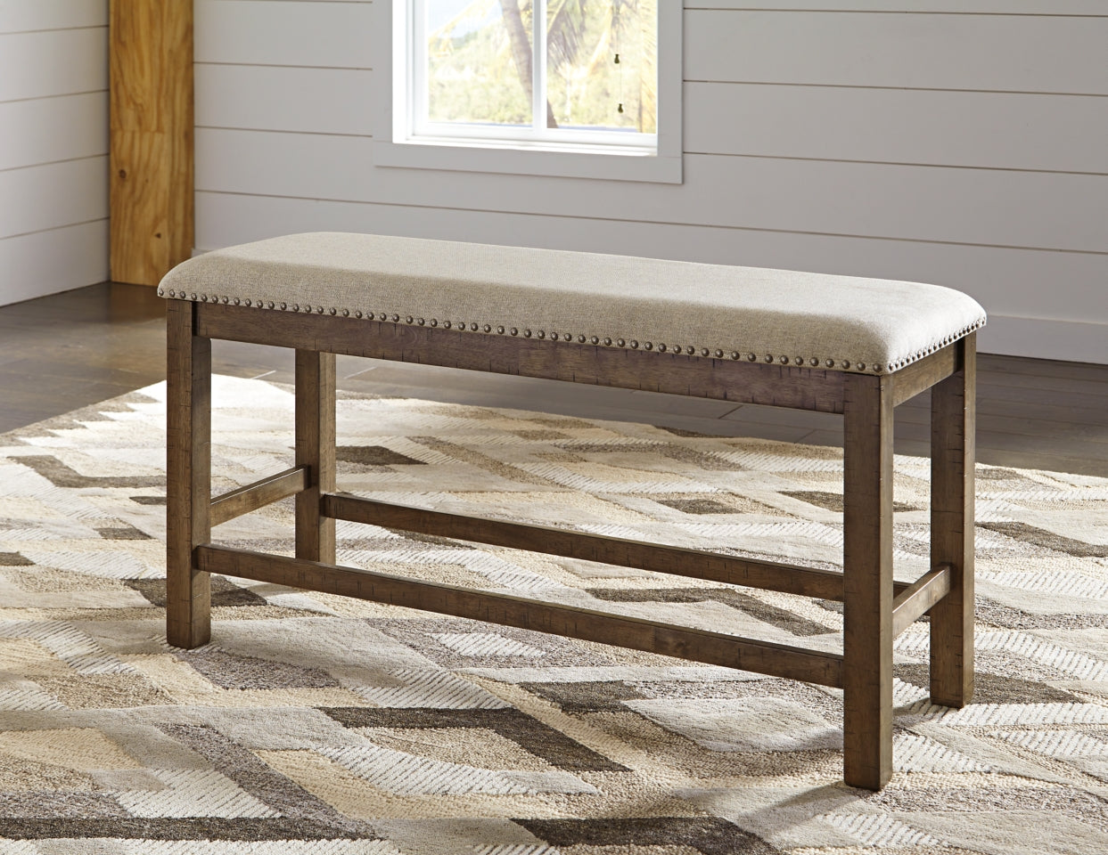 Moriville Counter Height Dining Table and 4 Barstools and Bench - furniture place usa