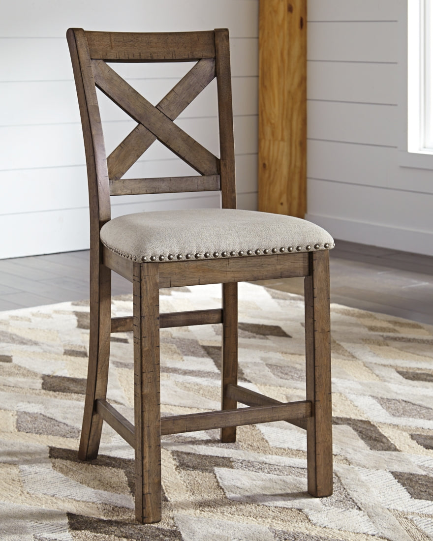 Moriville Counter Height Dining Table and 6 Barstools - furniture place usa