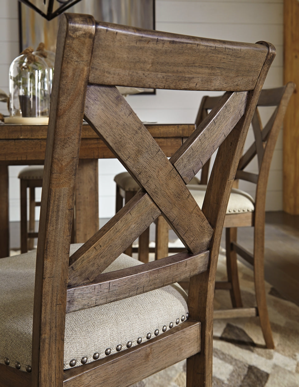 Moriville Counter Height Dining Table and 4 Barstools and Bench - furniture place usa