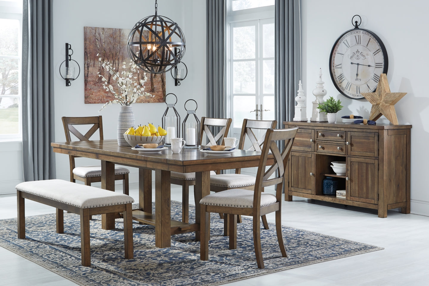 Moriville Dining Table and 4 Chairs with Storage - furniture place usa
