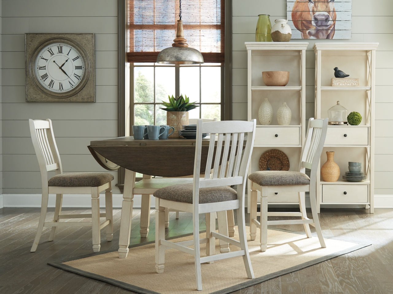 Bolanburg Counter Height Dining Table and 4 Barstools - PKG000402 - furniture place usa