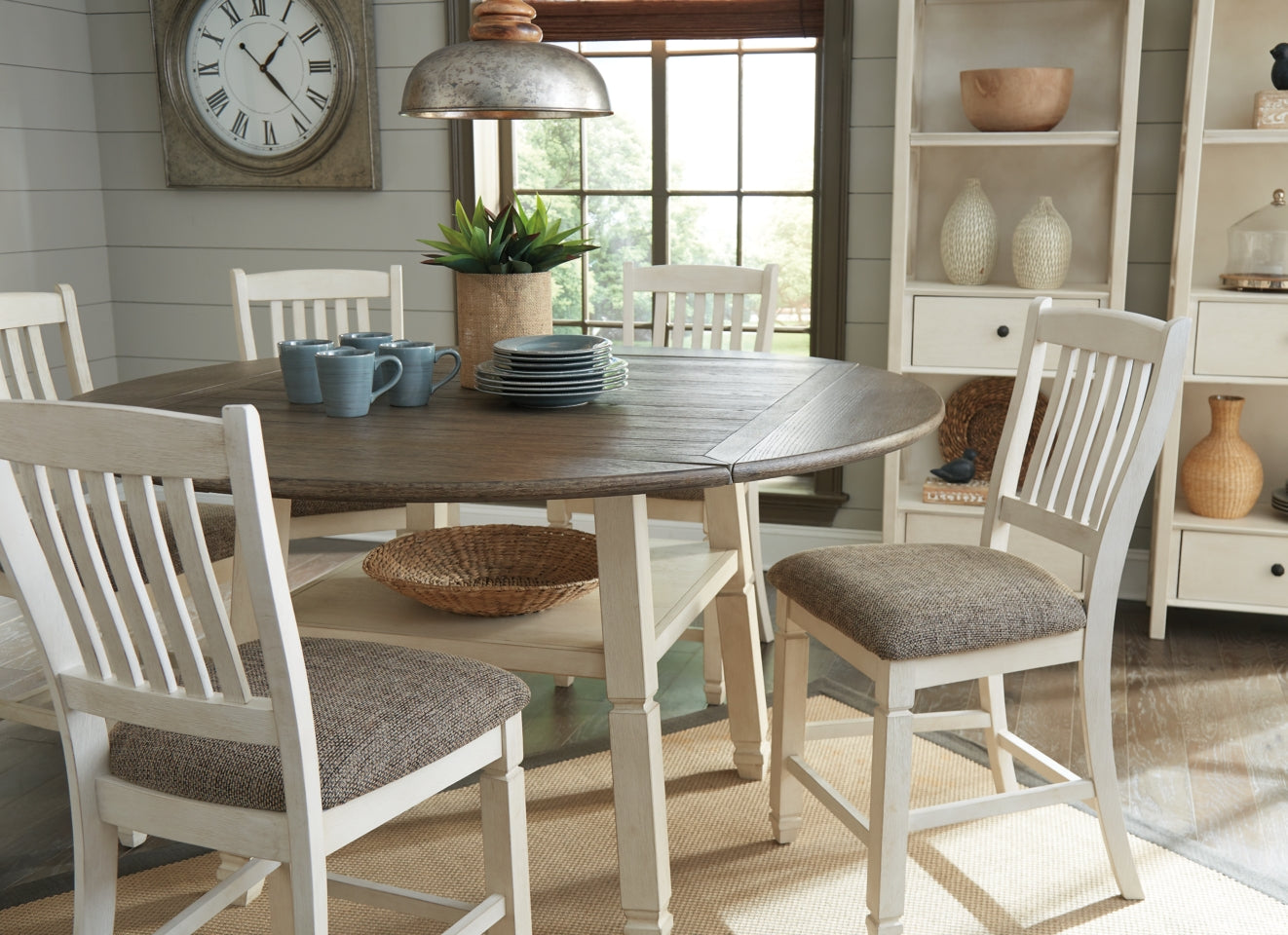 Bolanburg Counter Height Dining Table and 4 Barstools - PKG000402 - furniture place usa