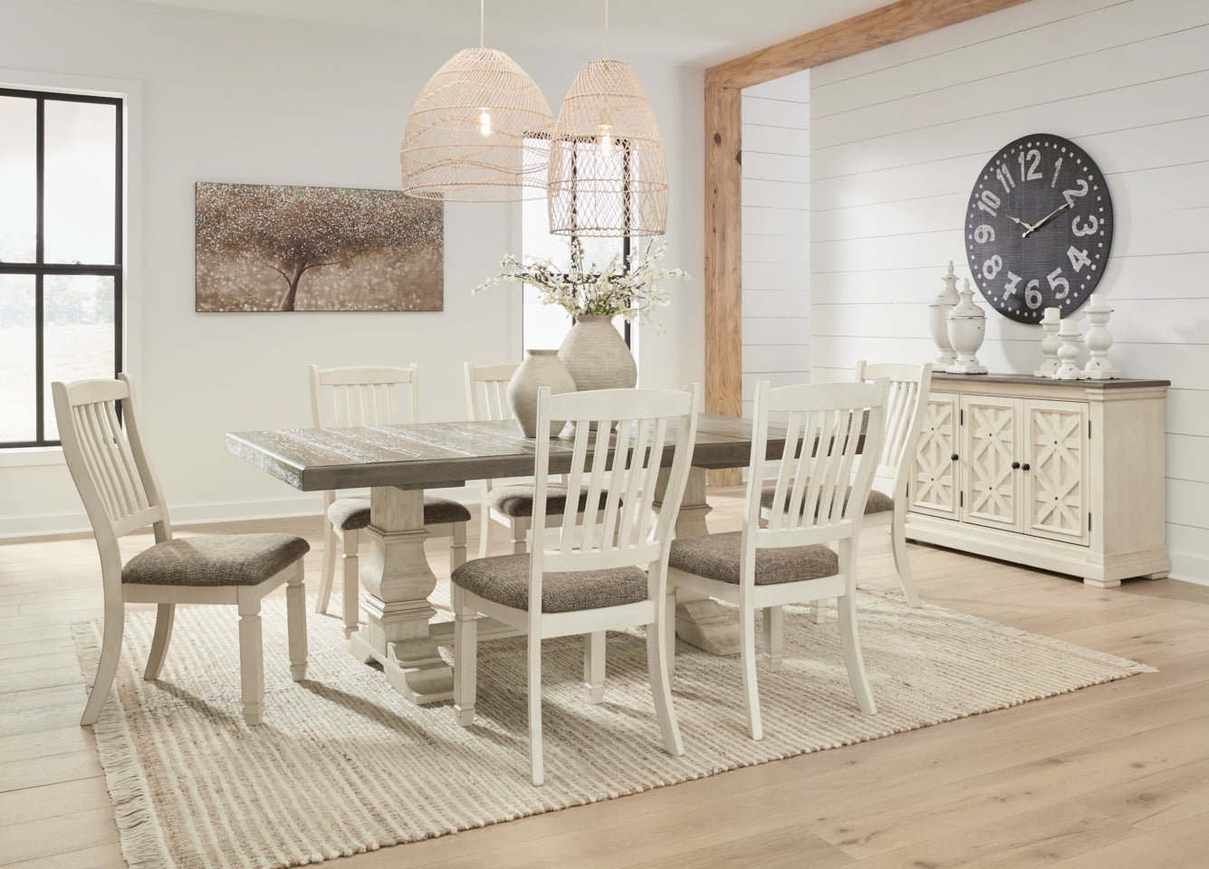 Bolanburg Dining Table and 6 Chairs with Storage - PKG013292 - furniture place usa