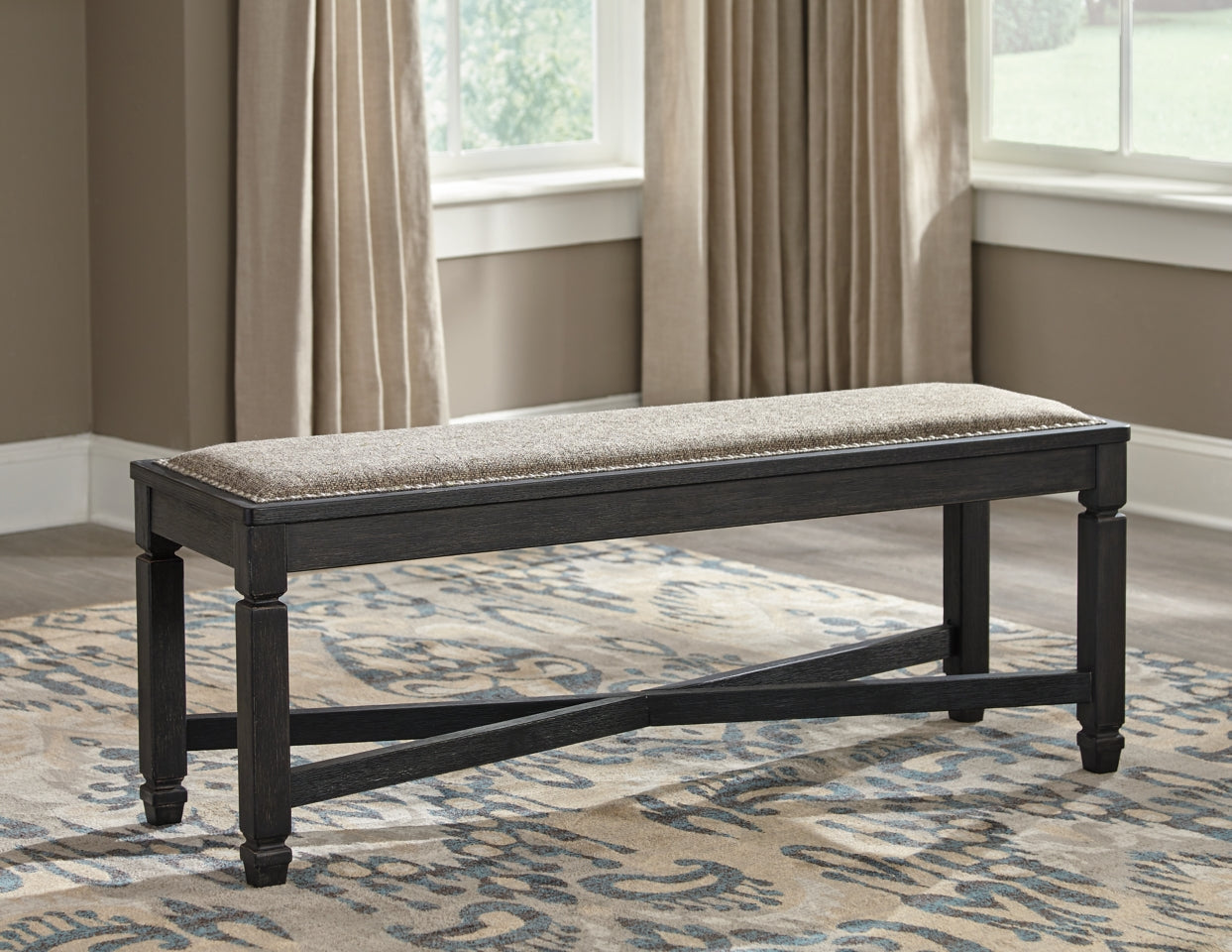 Tyler Creek Dining Table and 4 Chairs and Bench - PKG000400 - furniture place usa