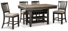 Tyler Creek Counter Height Dining Table and 4 Barstools - furniture place usa