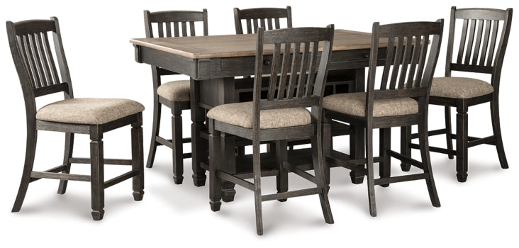 Tyler Creek Counter Height Dining Table and 6 Barstools - furniture place usa