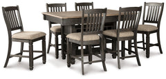 Tyler Creek Counter Height Dining Table and 6 Barstools - furniture place usa