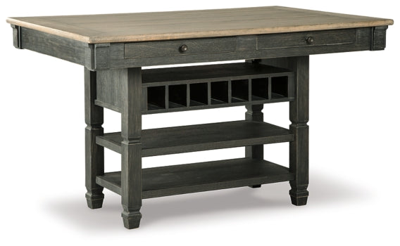 Tyler Creek Counter Height Dining Table and 4 Barstools and Bench - furniture place usa