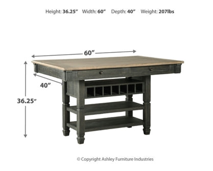Tyler Creek Counter Height Dining Table and 4 Barstools - furniture place usa
