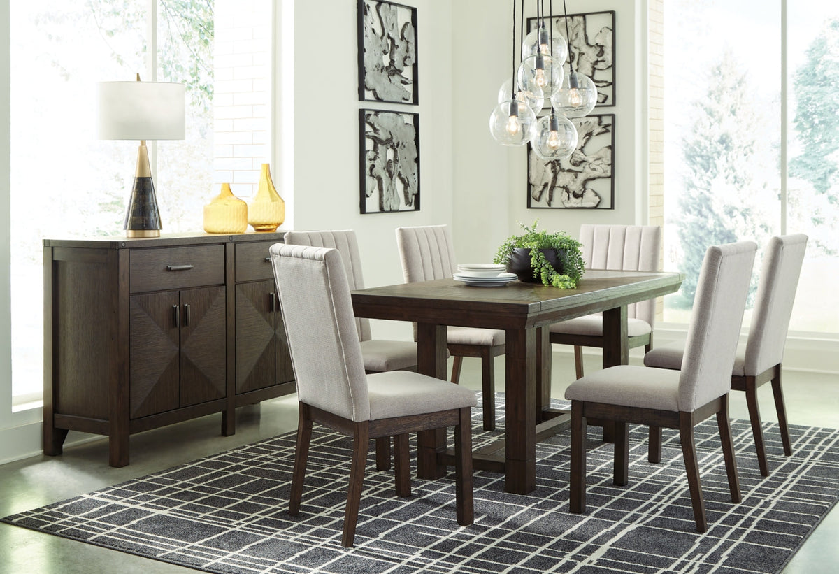 Dellbeck Dining Table and 6 Chairs with Storage - furniture place usa