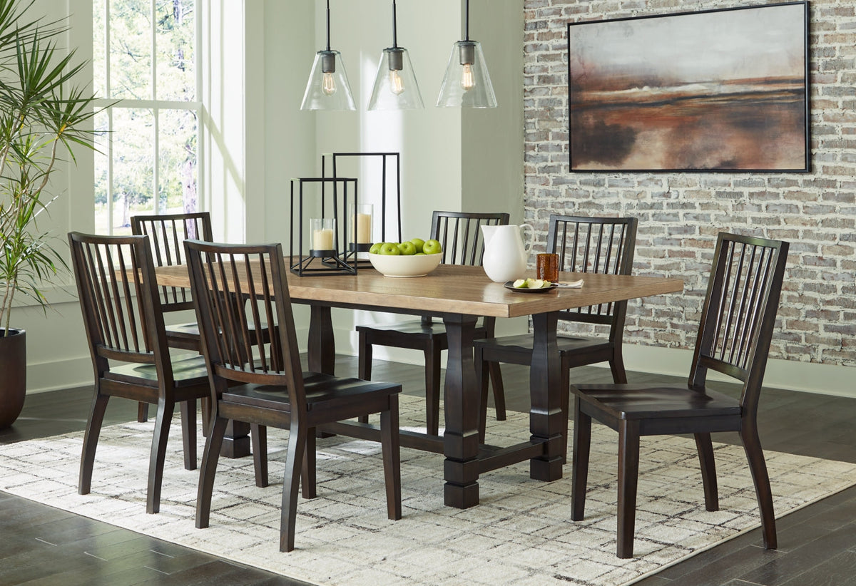 Charterton Dining Table and 6 Chairs - furniture place usa