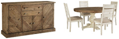 Grindleburg Dining Table and 4 Chairs with Storage - furniture place usa