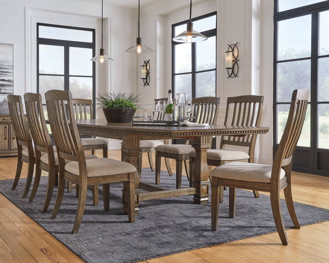 Markenburg Dining Table and 8 Chairs - PKG014202 - furniture place usa
