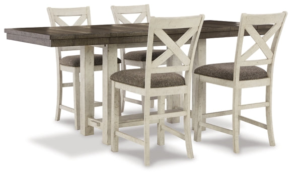 Brewgan Counter Height Dining Table and 4 Barstools - furniture place usa