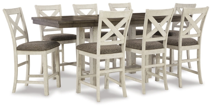 Brewgan Counter Height Dining Table and 8 Barstools - furniture place usa