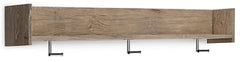 Oliah Wall Mounted Coat Rack with Shelf - furniture place usa