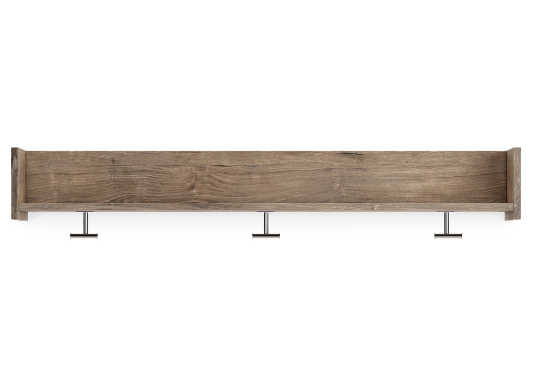 Oliah Wall Mounted Coat Rack with Shelf - furniture place usa