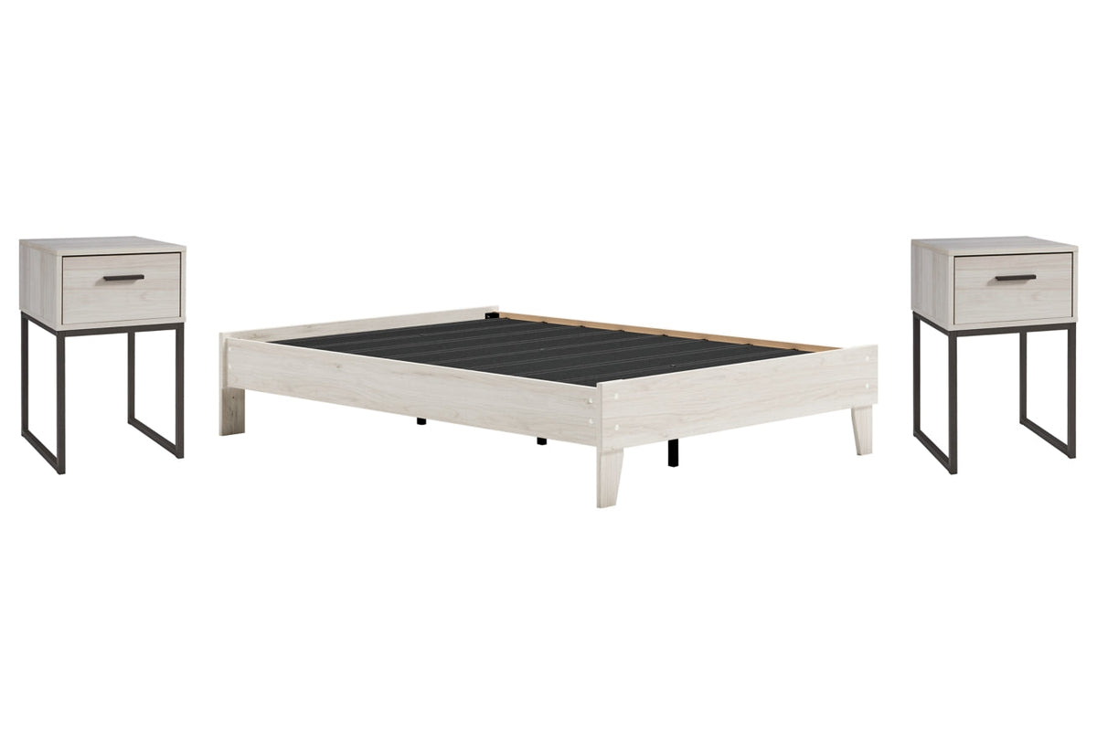 Socalle Full Platform Bed with 2 Nightstands - furniture place usa