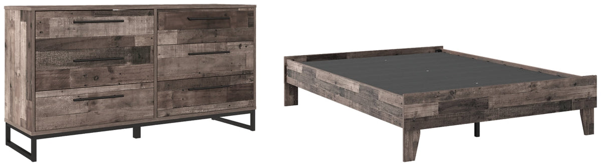 Neilsville Full Platform Bed with Dresser - PKG009101 - furniture place usa