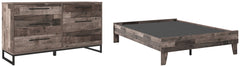 Neilsville Full Platform Bed with Dresser - PKG009101 - furniture place usa