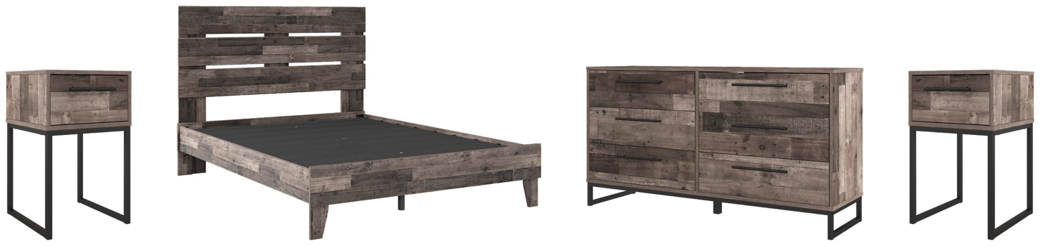Neilsville Queen Platform Bed with Dresser and 2 Nightstands - PKG009086 - furniture place usa