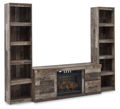 Derekson 3-Piece Entertainment Center with Electric Fireplace - furniture place usa
