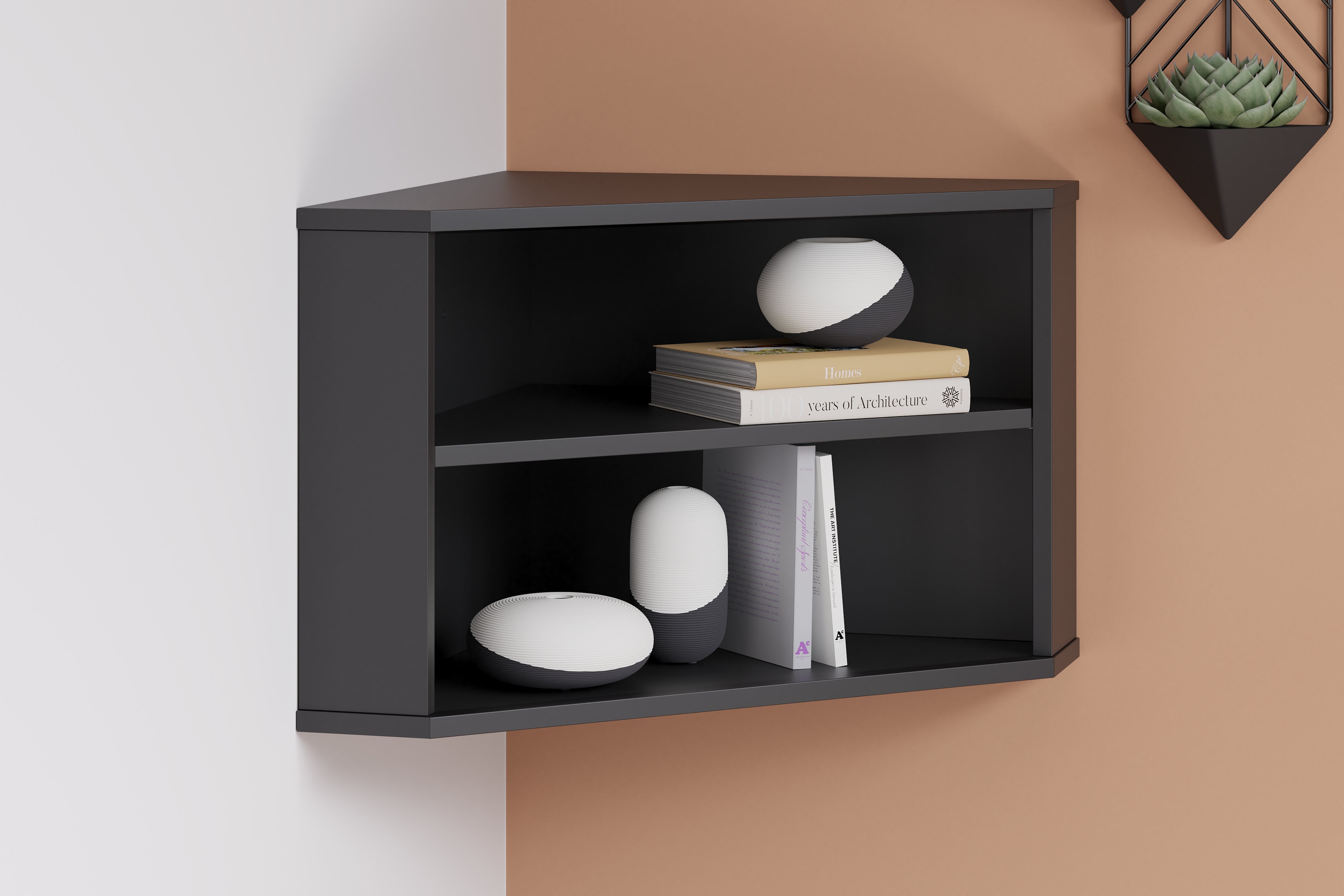 Otaska Home Office Corner Desk with Bookcase - furniture place usa