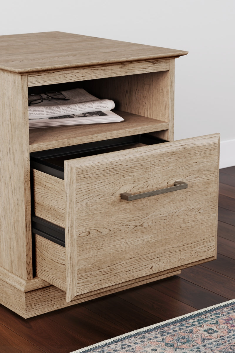 Elmferd Home Office Desk and Storage - PKG014859 - furniture place usa