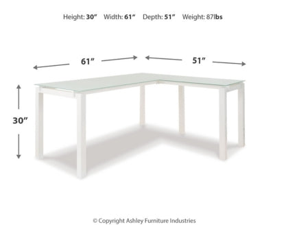 Baraga Home Office L-Desk - furniture place usa