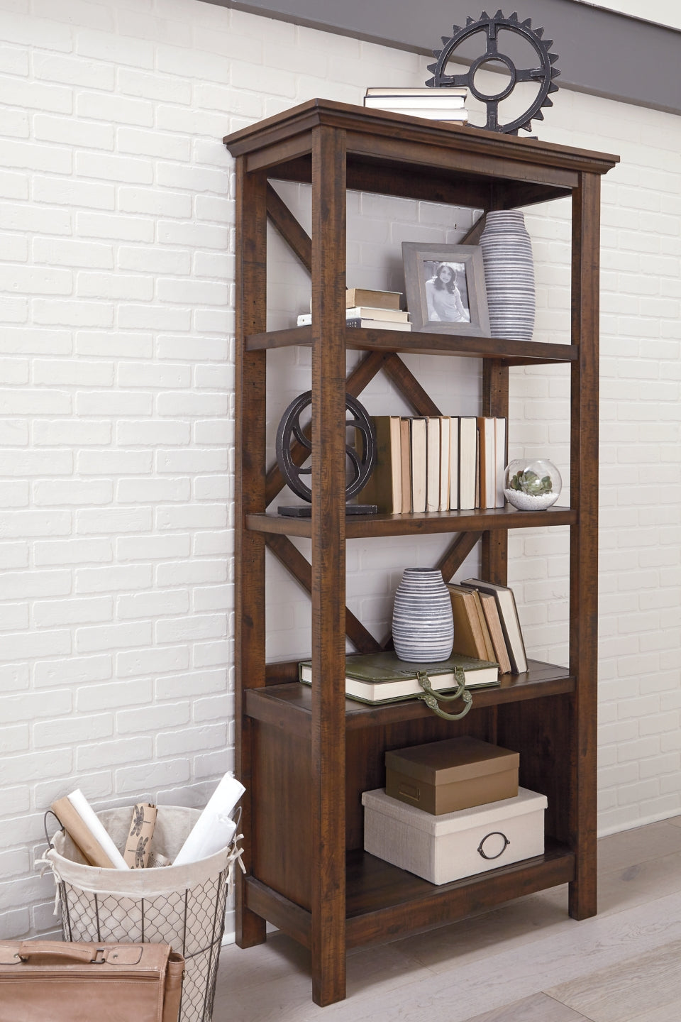 Baldridge 75" Bookcase - furniture place usa