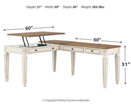 Realyn 2-Piece Home Office Lift Top Desk - furniture place usa
