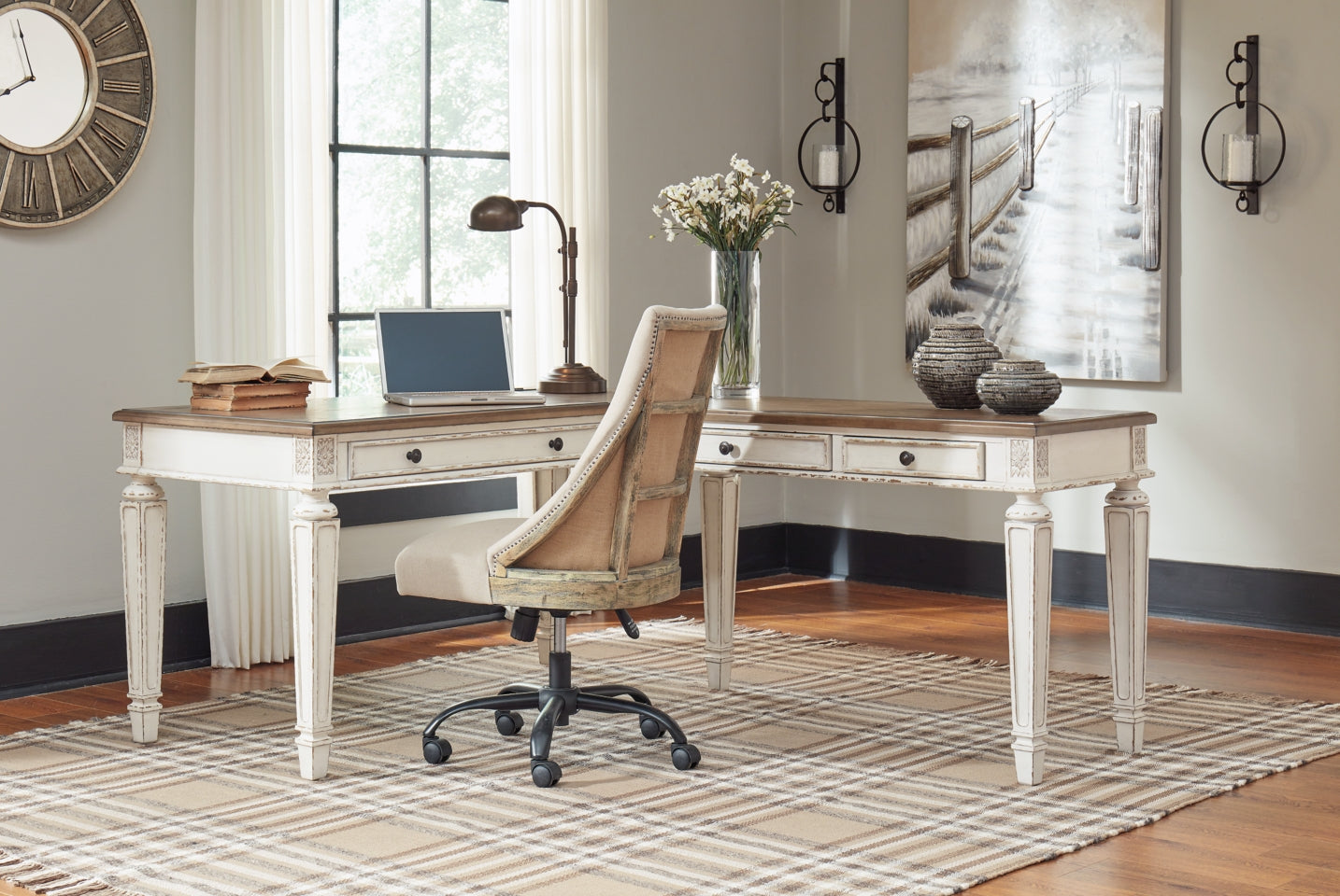 Realyn 2-Piece Home Office Lift Top Desk - furniture place usa