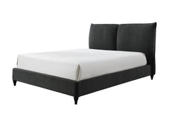 JENN QUEEN BOUCLE HB/FB - CHARCOAL, JENN /QUEEN BOUCLE RAIL - furniture place usa