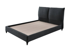 JENN QUEEN BOUCLE HB/FB - CHARCOAL, JENN /QUEEN BOUCLE RAIL - furniture place usa