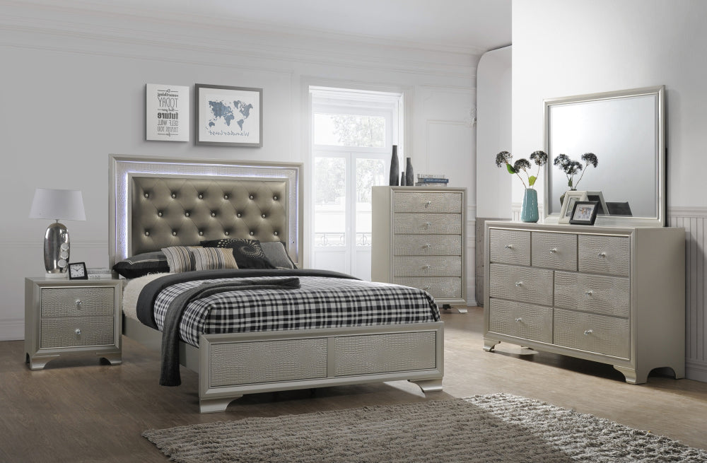 LYSSA KING LED HEADBOARD FOOTBOARD, LYSSA KING/ RAIL - furniture place usa