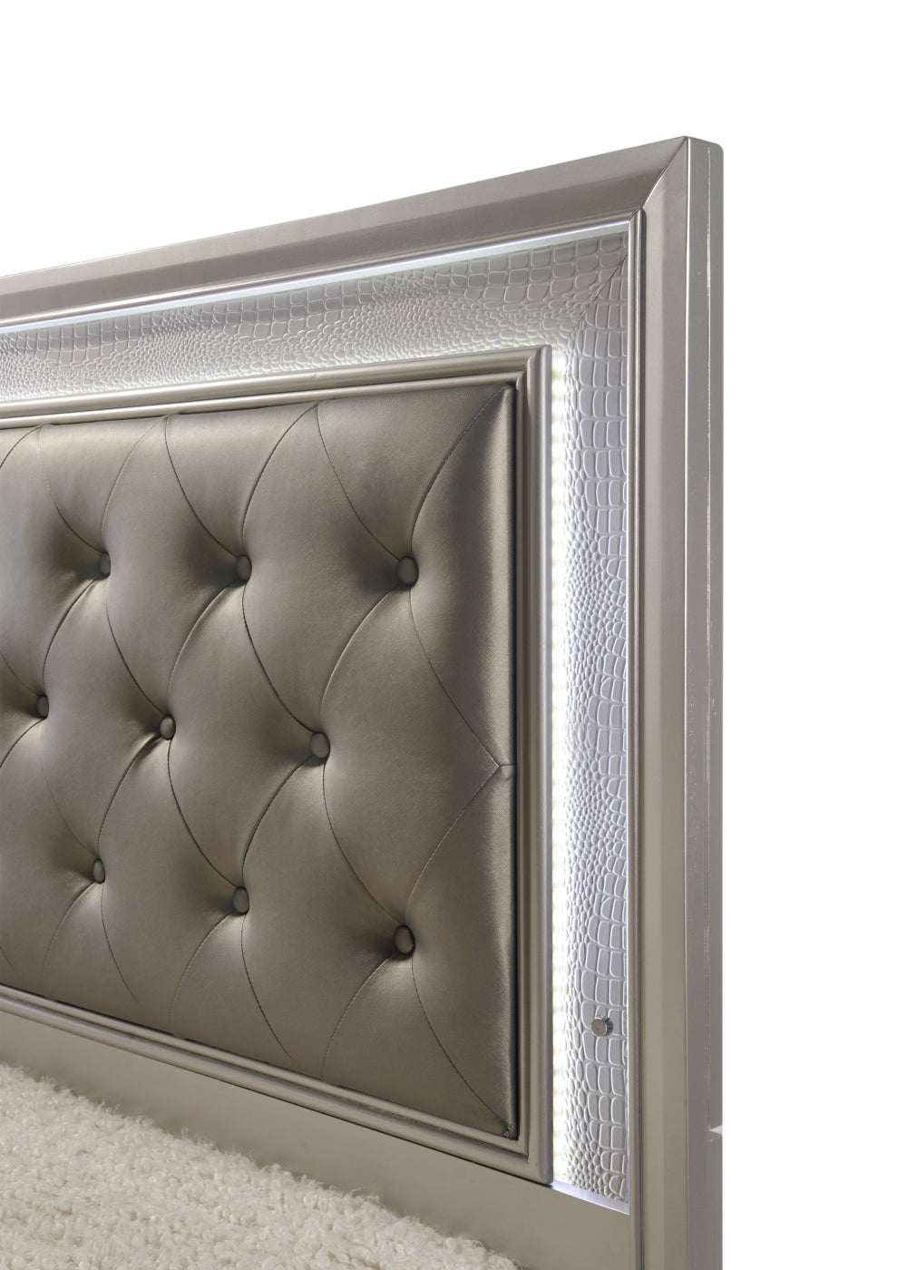 LYSSA KING LED HEADBOARD FOOTBOARD, LYSSA KING/ RAIL - furniture place usa